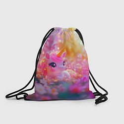 Рюкзак-мешок Маленькая милая единорожка, цвет: 3D-принт