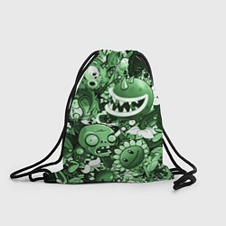 Мешок для обуви Растения против зомби в зеленом цвете