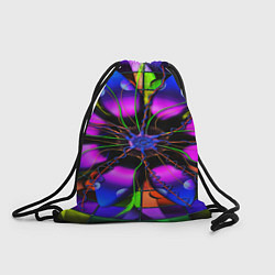 Мешок для обуви Неоновая психоделика лепестки