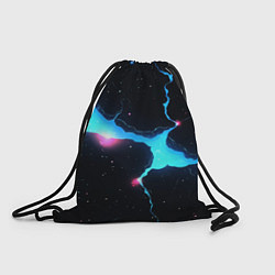 Мешок для обуви Голубой разлом в черной текстуре