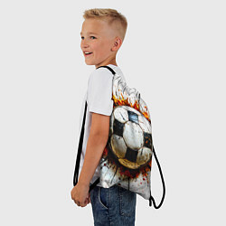 Рюкзак-мешок Футбольный мяч на белом, цвет: 3D-принт — фото 2