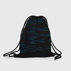 Рюкзак-мешок Color blue black strip, цвет: 3D-принт
