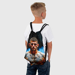 Рюкзак-мешок Дастин Порье в дыму, цвет: 3D-принт — фото 2