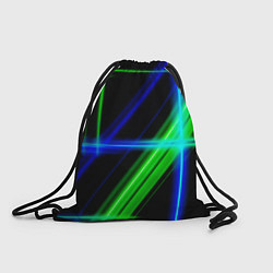 Рюкзак-мешок Color blue black green, цвет: 3D-принт