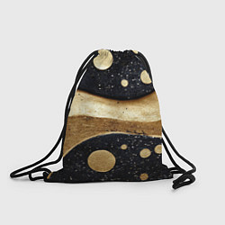 Рюкзак-мешок Золотая объемная абстракция - текстура, цвет: 3D-принт