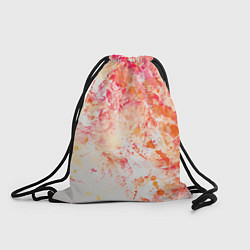 Рюкзак-мешок Абстракция - splashes of pink and red paint on whi, цвет: 3D-принт