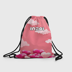 Рюкзак-мешок Inzoi сердечки и облака, цвет: 3D-принт