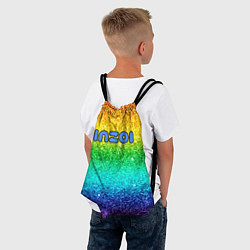 Рюкзак-мешок Inzoi радужный блестящий фон, цвет: 3D-принт — фото 2