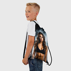 Рюкзак-мешок Фитоняшка в дыму, цвет: 3D-принт — фото 2