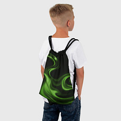 Рюкзак-мешок Green black, цвет: 3D-принт — фото 2