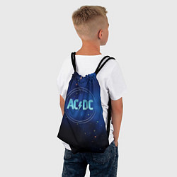 Рюкзак-мешок ACDC логотип на синем фоне, цвет: 3D-принт — фото 2