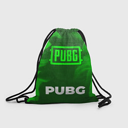 Рюкзак-мешок PUBG - green gradient по-центру, цвет: 3D-принт