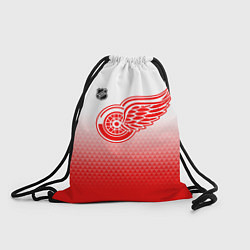 Рюкзак-мешок Детройт Ред Уингз - красно белый градиент, цвет: 3D-принт