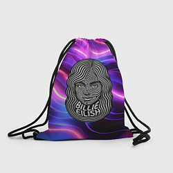 Рюкзак-мешок Портрет Билли Айлиш из линий, цвет: 3D-принт