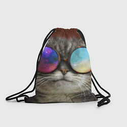 Мешок для обуви A Cat with multicolored glasses