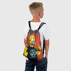 Рюкзак-мешок Гомер в футболке Linkin Park, цвет: 3D-принт — фото 2