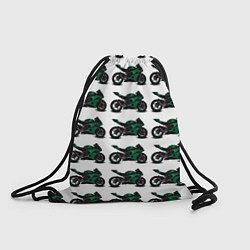 Рюкзак-мешок Motorbike dark green, цвет: 3D-принт