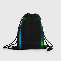 Мешок для обуви Neon green light blue