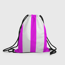 Рюкзак-мешок Color white pink lines, цвет: 3D-принт