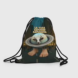 Рюкзак-мешок La Vaca Saturno Saturnita мем, цвет: 3D-принт