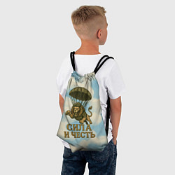 Рюкзак-мешок Сила и честь лев ВДВ, цвет: 3D-принт — фото 2