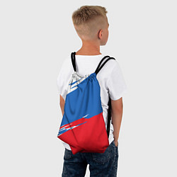 Рюкзак-мешок Белый Синий Красный, цвет: 3D-принт — фото 2