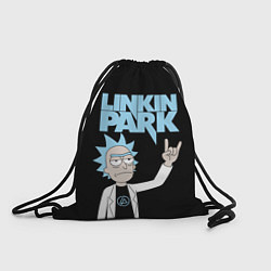 Рюкзак-мешок Linkin Park и Рик Санчес из Рик и Морти, цвет: 3D-принт