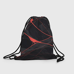 Рюкзак-мешок Текстура мрамора с красными полосками, цвет: 3D-принт