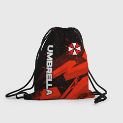 Рюкзак-мешок Umbrella corp - красный, цвет: 3D-принт