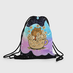 Мешок для обуви Менеджер капибара в кружке в стикерах