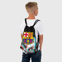 Рюкзак-мешок Barcelona огонь глитч, цвет: 3D-принт — фото 2