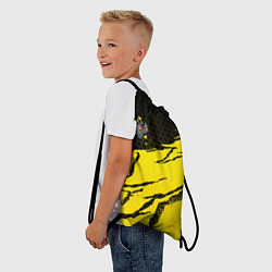 Рюкзак-мешок Российская империя - Желтые потертости, цвет: 3D-принт — фото 2