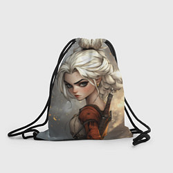 Рюкзак-мешок Цири в мультяшном стиле, цвет: 3D-принт