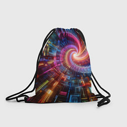 Рюкзак-мешок Fractal neon spiral - ai art fantasy, цвет: 3D-принт