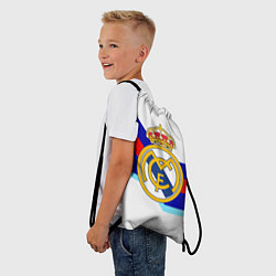 Рюкзак-мешок Real Madrid текстура полосы, цвет: 3D-принт — фото 2