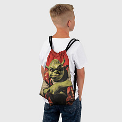 Рюкзак-мешок Шрек на фоне природы, цвет: 3D-принт — фото 2