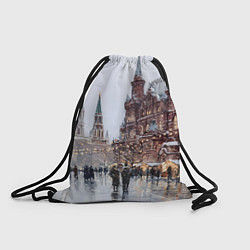 Рюкзак-мешок Московский новогодний день, цвет: 3D-принт