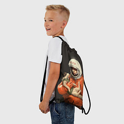 Рюкзак-мешок Гагарин с лайкой, цвет: 3D-принт — фото 2