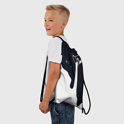 Рюкзак-мешок Черно-белый, цвет: 3D-принт — фото 2