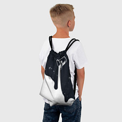 Рюкзак-мешок Черно-белый, цвет: 3D-принт — фото 2