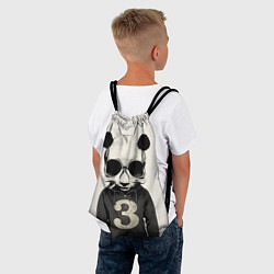 Рюкзак-мешок Скелет панды, цвет: 3D-принт — фото 2