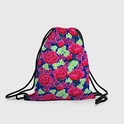 Рюкзак-мешок Яркие розы, цвет: 3D-принт