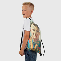Рюкзак-мешок Гагарин в орденах, цвет: 3D-принт — фото 2