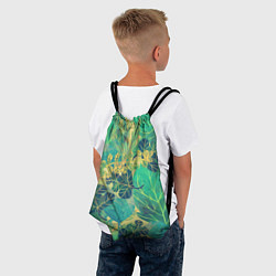Рюкзак-мешок Узор из листьев, цвет: 3D-принт — фото 2