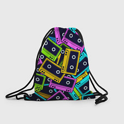 Рюкзак-мешок Неоновые кассеты, цвет: 3D-принт
