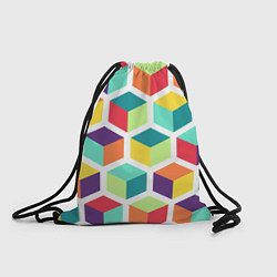 Рюкзак-мешок 3D кубы, цвет: 3D-принт