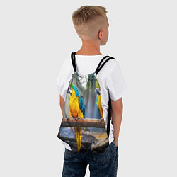 Рюкзак-мешок Экзотические попугаи, цвет: 3D-принт — фото 2