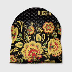Шапка Russia: black edition, цвет: 3D-принт
