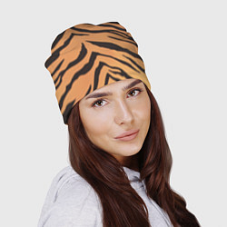 Шапка Тигриный камуфляж, цвет: 3D-принт — фото 2