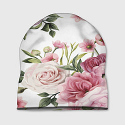 Шапка Розовые розы, цвет: 3D-принт